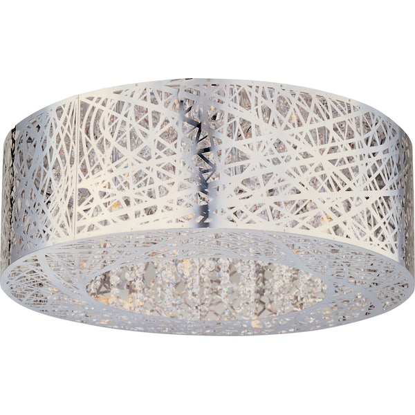 Et2 Inca 9-Light 23.5" Wide Polished Chrome Flush Mount Light E21301-10PC - main